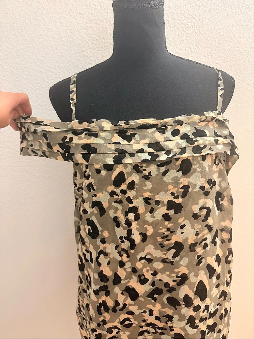 Cabi Excursion Top Animal Print Mini Dress Size Medium